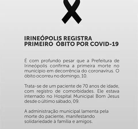 Atualização Covid 19 Irineópolis – SC